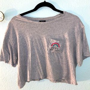 Radiate positivity cropped tee